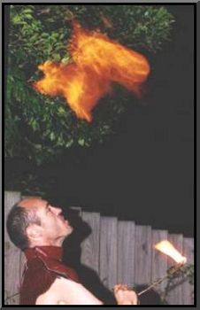 fire breathing on my stag night